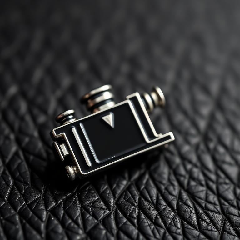 Machine enamel pin
